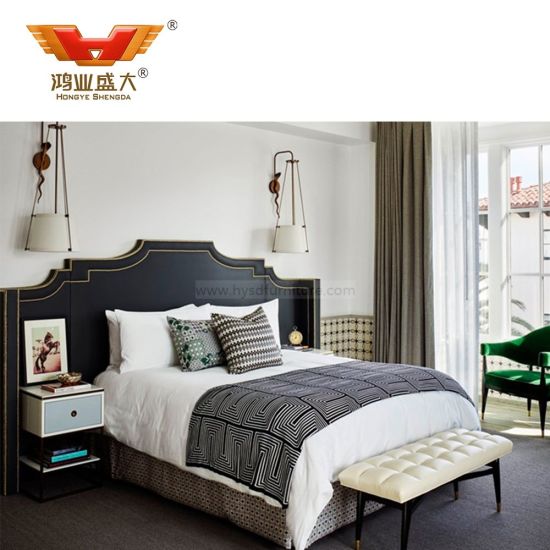 Роскошный гостиничный мебель 3-звездочный современный набор кроватей