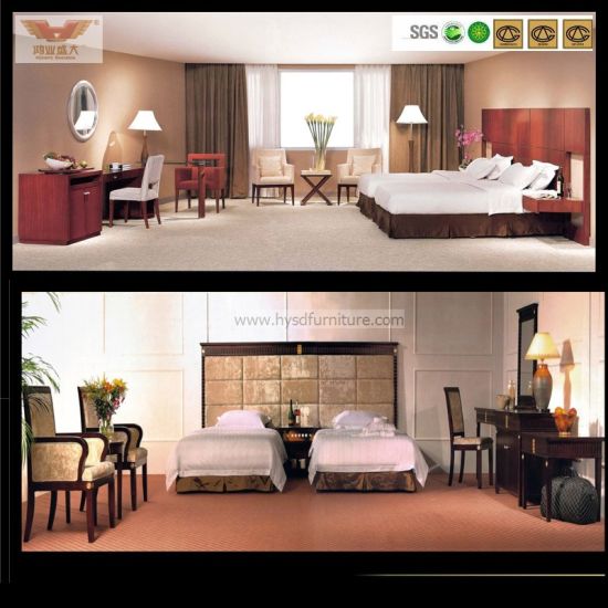 Самомоднейший подгонянный деревянный набор спальни мебели спальни гостиницы (HY-029)
