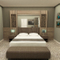 Удобная деревянная кровать изголовья двуспальной спальни мебели гостиницы высокая