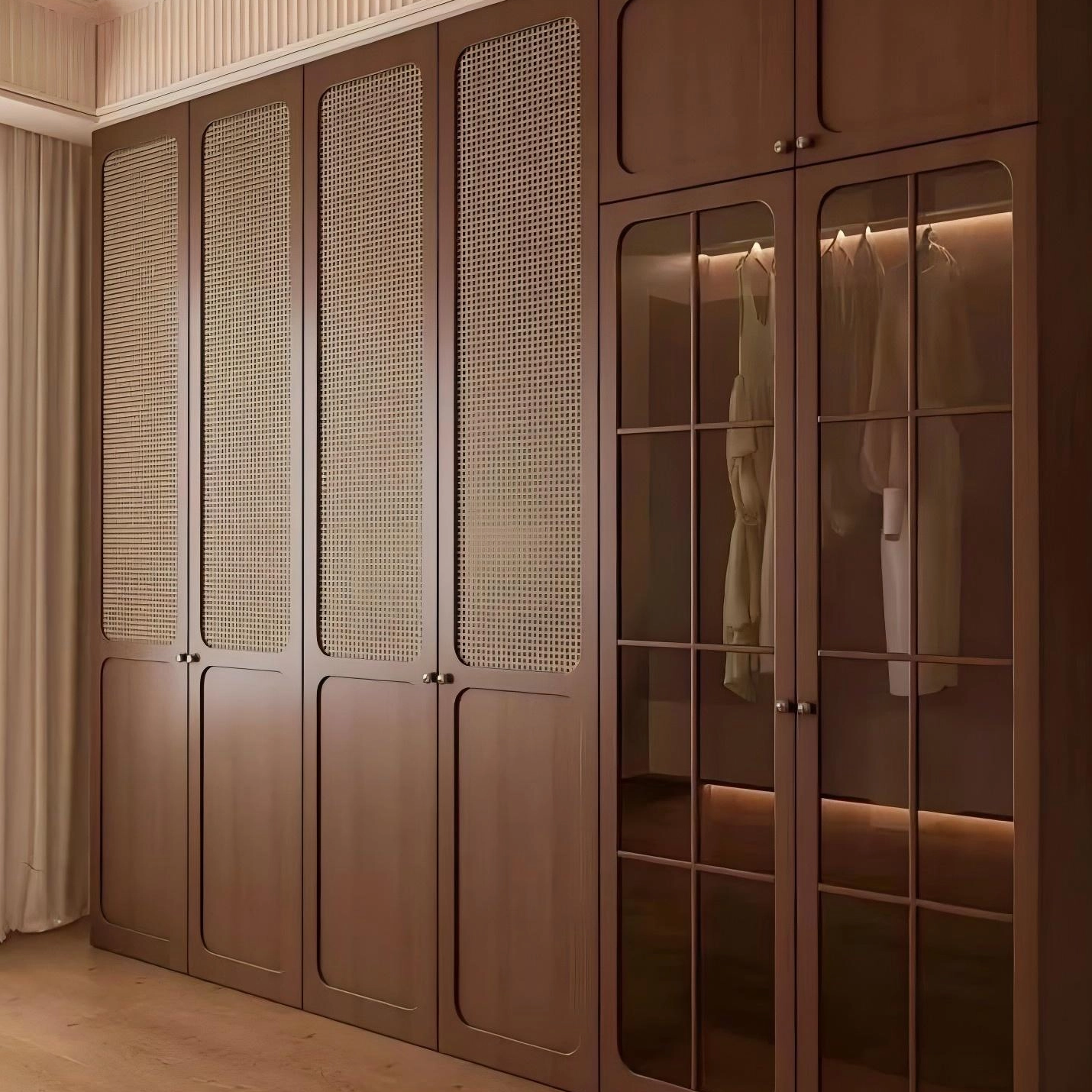 Пользовательский деревянный гардероб для спальни отель Suite Furniture
