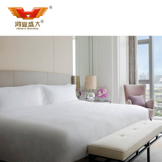 Мебель спальни изголовья кровати дизайна двуспальной кровати роскошного отеля